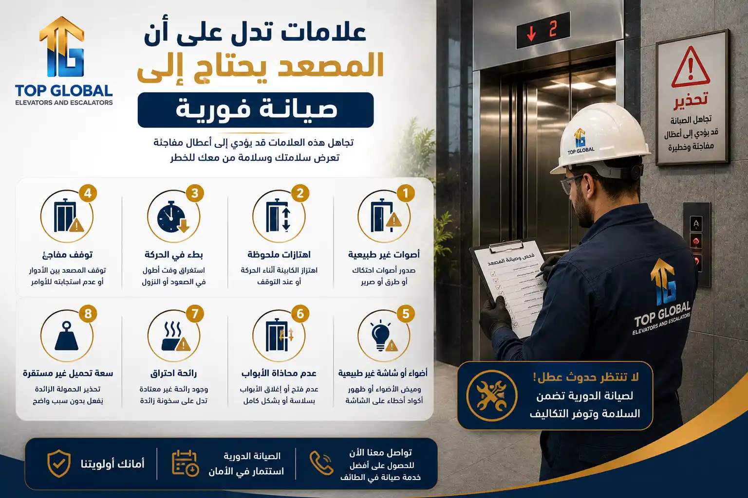 صيانة مصاعد الطائف