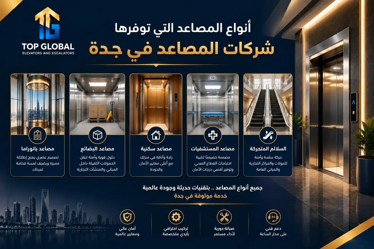 أفضل شركات المصاعد في جدة